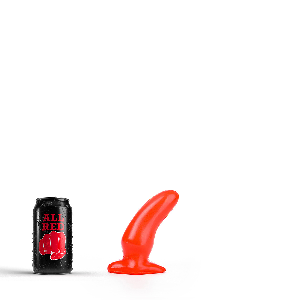 All Black Buttplug Rot 13 cm | Kompakter G-Punkt-Stimulator