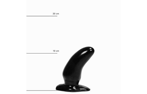 All Black AB 45 13 cm – Kleiner gebogener Buttplug G-Punkt