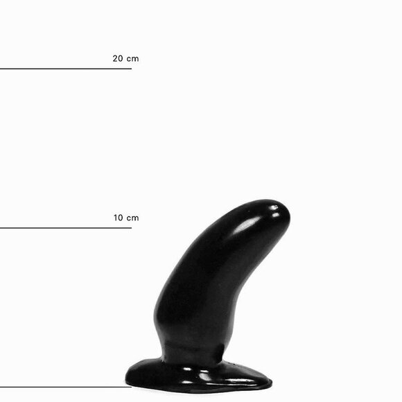 All Black AB 45 13 cm – Small Curved Butt Plug G-Spot