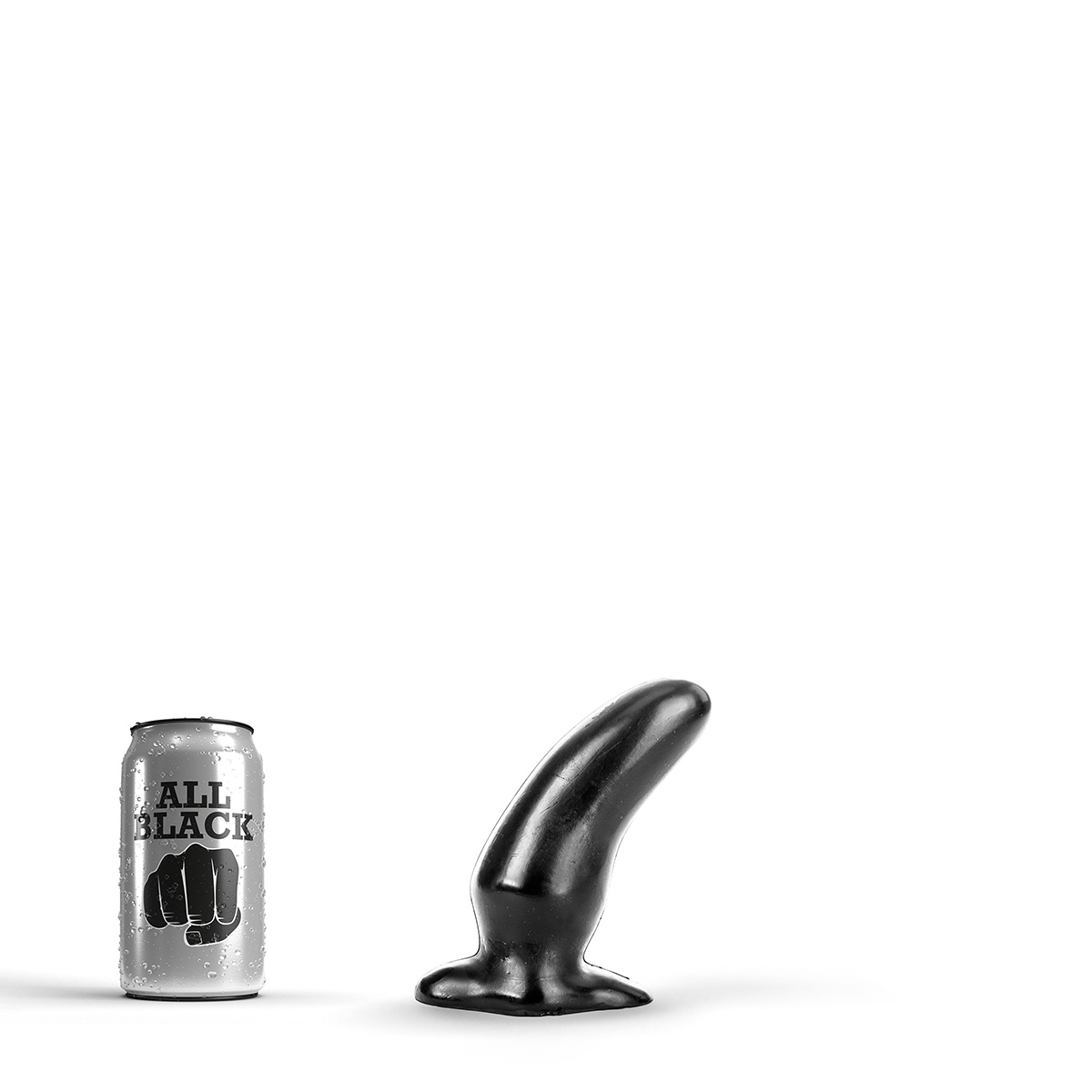 All Black AB 45 13 cm – Kleine Gebogen Buttplug G-Spot