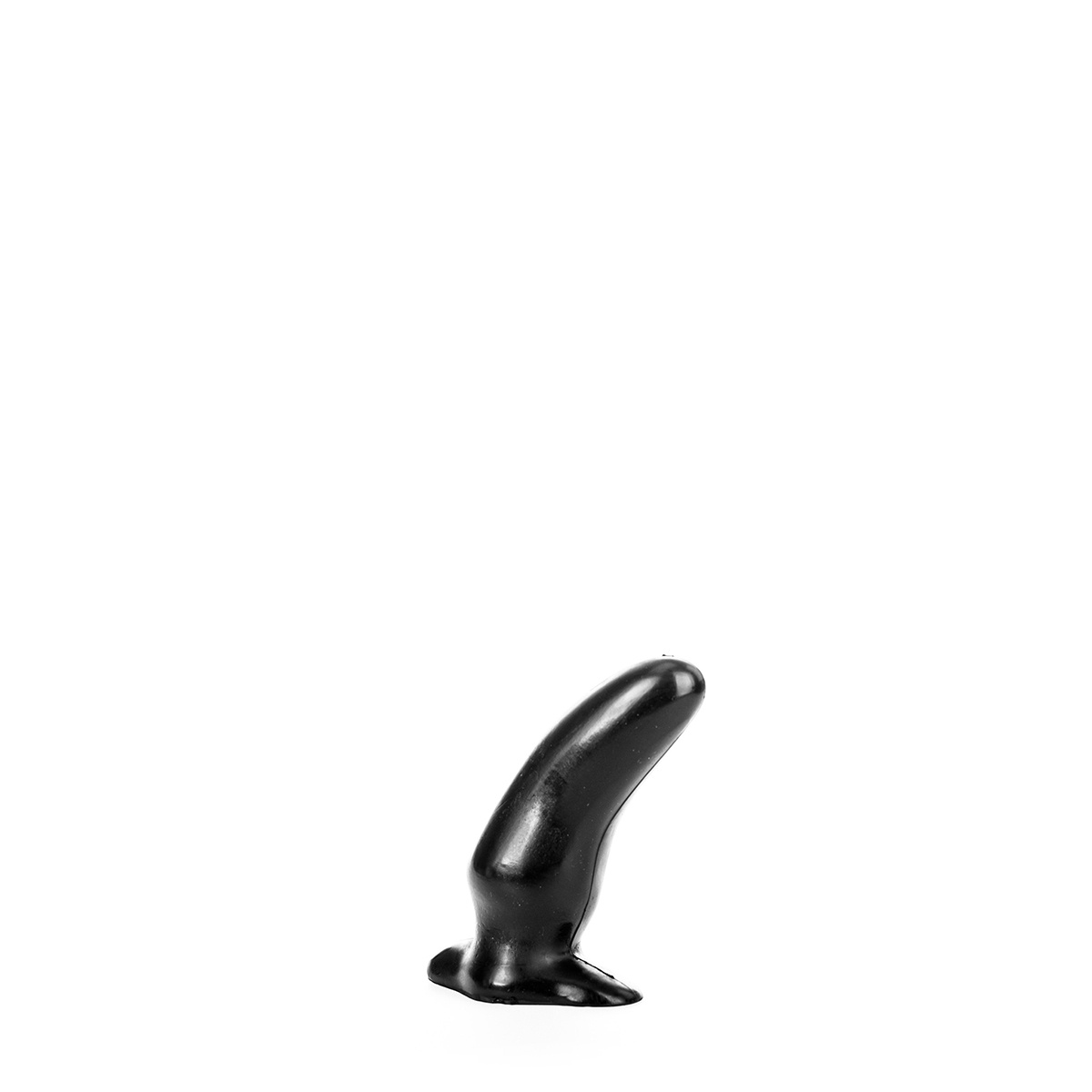 All Black AB 45 13 cm – Kleiner gebogener Buttplug G-Punkt