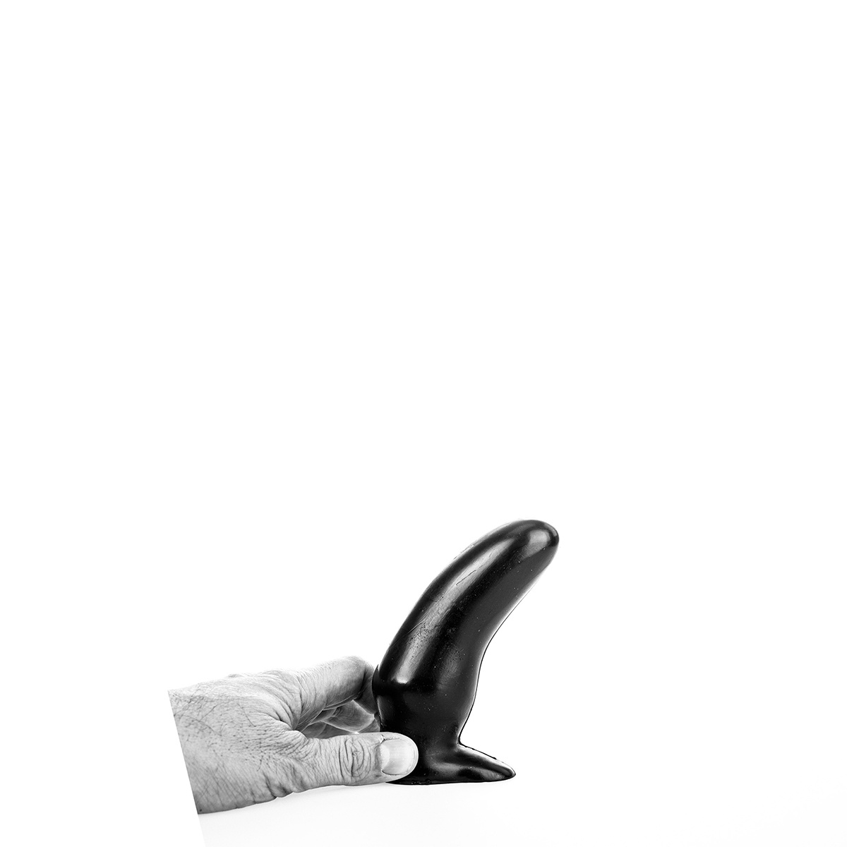 All Black AB 45 13 cm – Kleine Gebogen Buttplug G-Spot