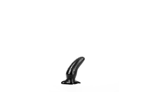 All Black AB 45 13 cm – Kleiner gebogener Buttplug G-Punkt