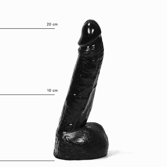 All Black Dildo AB11 22 cm – Realistisch & Vielseitig</