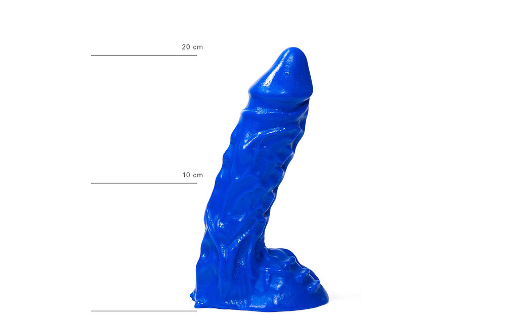 All Black Geaderde Dildo 23 cm - Realistisch & Veilig Genot