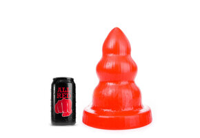 Triple Pleasure M Red 26 cm - Butt plug with 3 round bumps