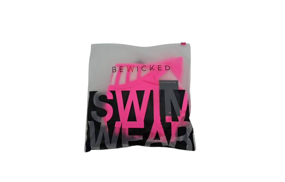 Evie Neon Pink Swimsuit S With Cage Design & Deep Neckline