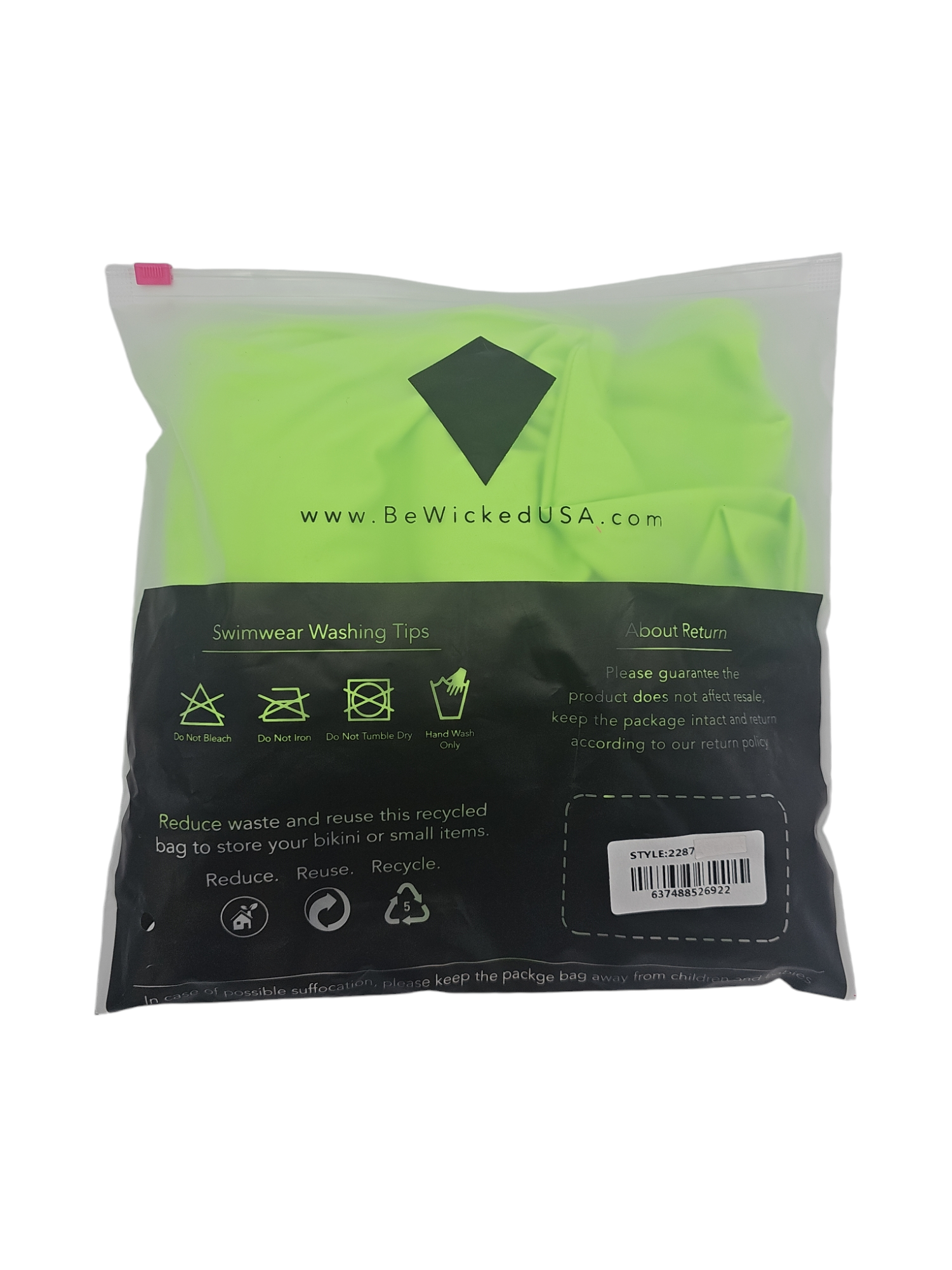 Shay Zwempak Neon Groen Large | Stijlvol & Comfortabel Strandwear