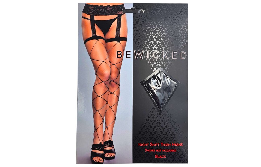 Night Shift Thigh Highs Black | Cool & Elegant Fishnet Stockings