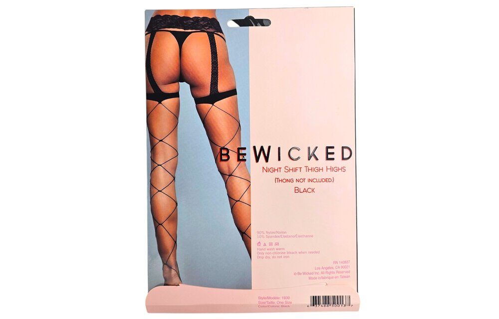 Night Shift Thigh Highs Black | Cool & Elegant Fishnet Stockings