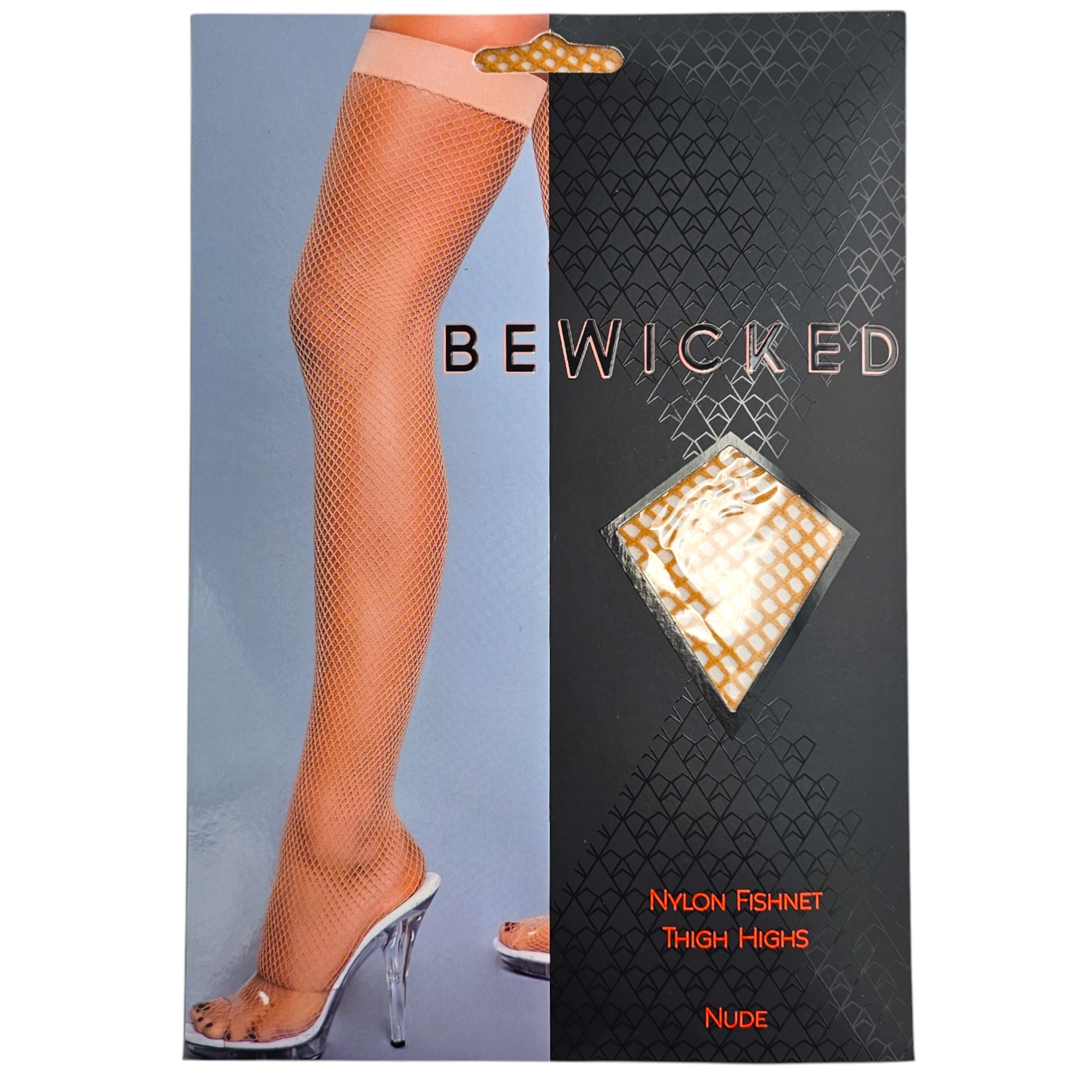 Nylon Fishnet Thigh-High Stockings – Sturdy Band & Various Colours