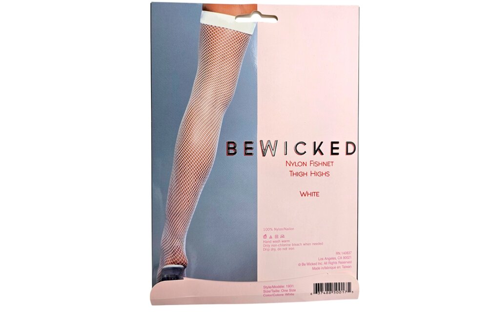 Nylon Fishnet Thigh-High Stockings – Sturdy Band & Colours