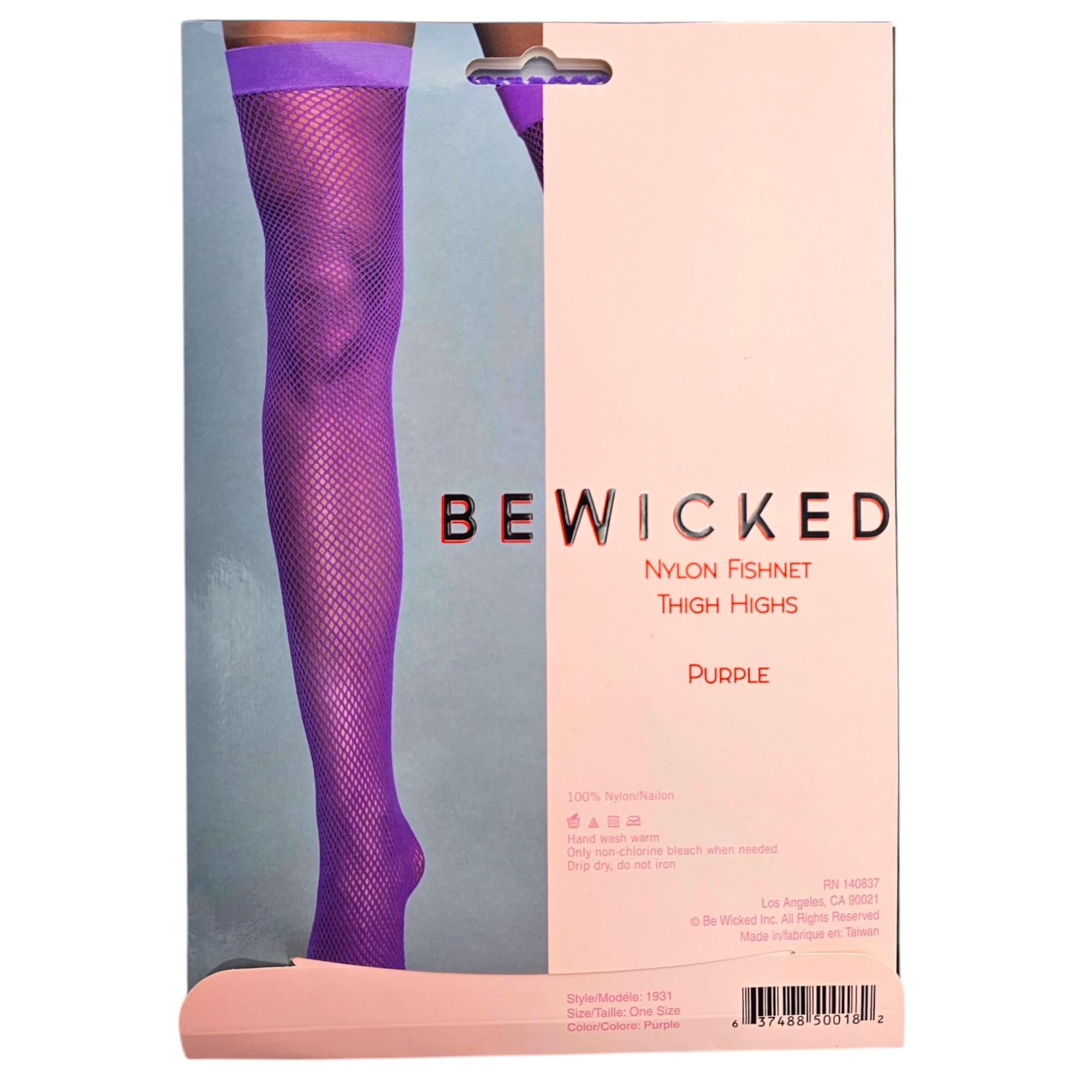 Nylon Fishnet Thigh High Stockings Purple – Sturdy Band & Style