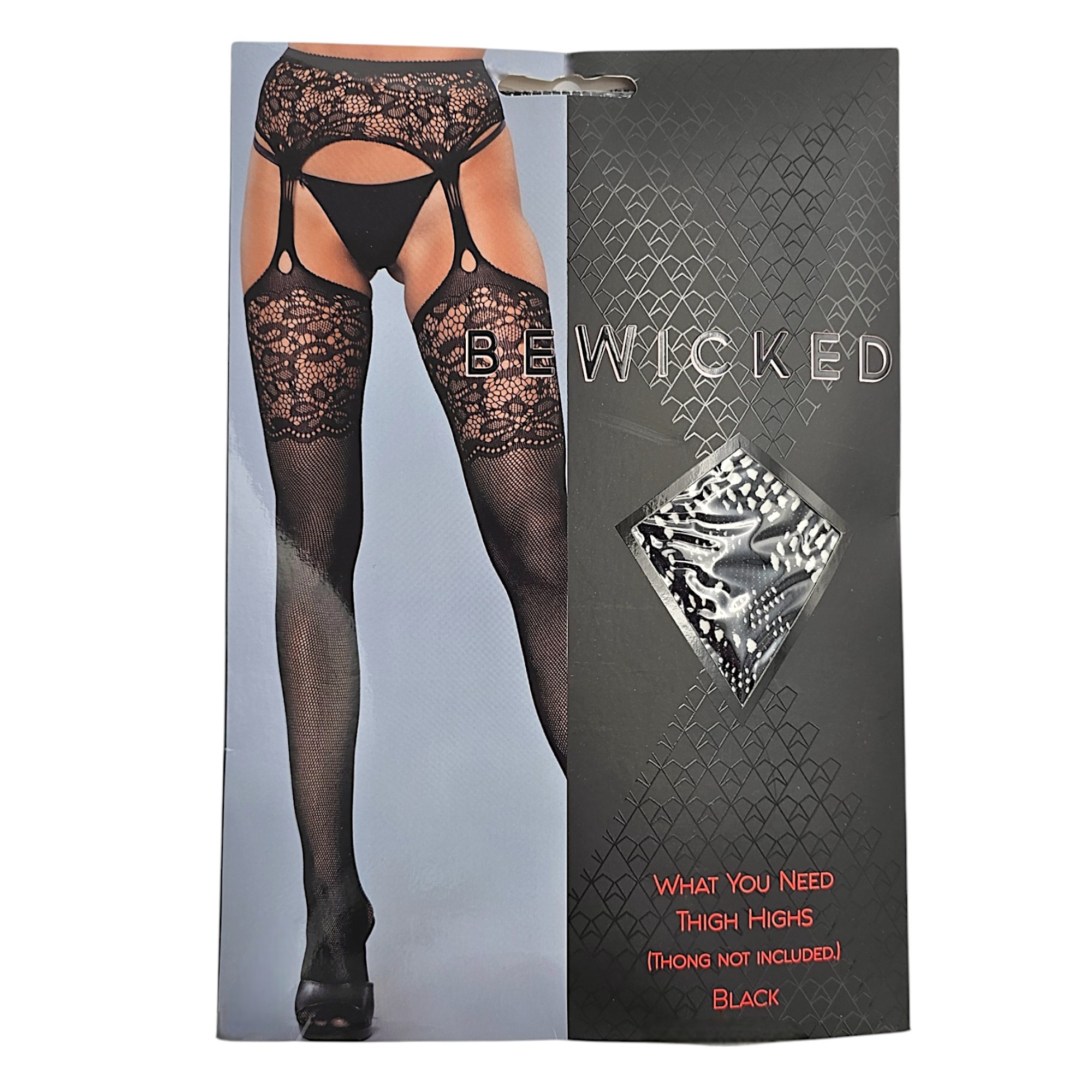 Elegant Black Stockings With Lace & Suspender Belt | Bewicked
