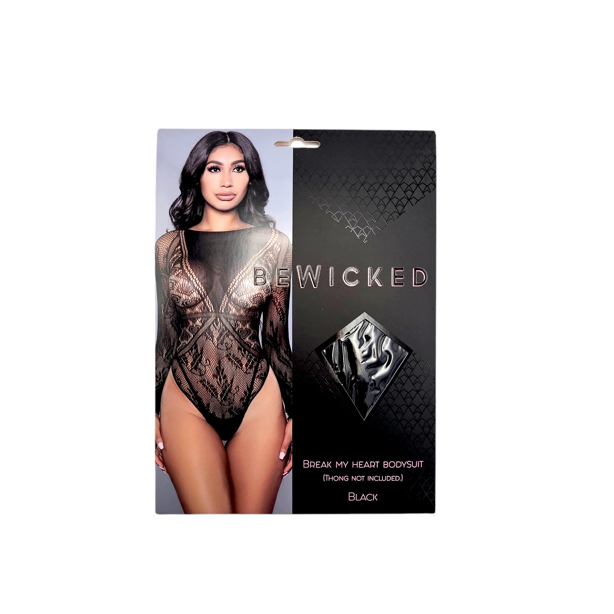 Break My Heart Bodysuit – Elegante schwarze Spitzen-Lingerie