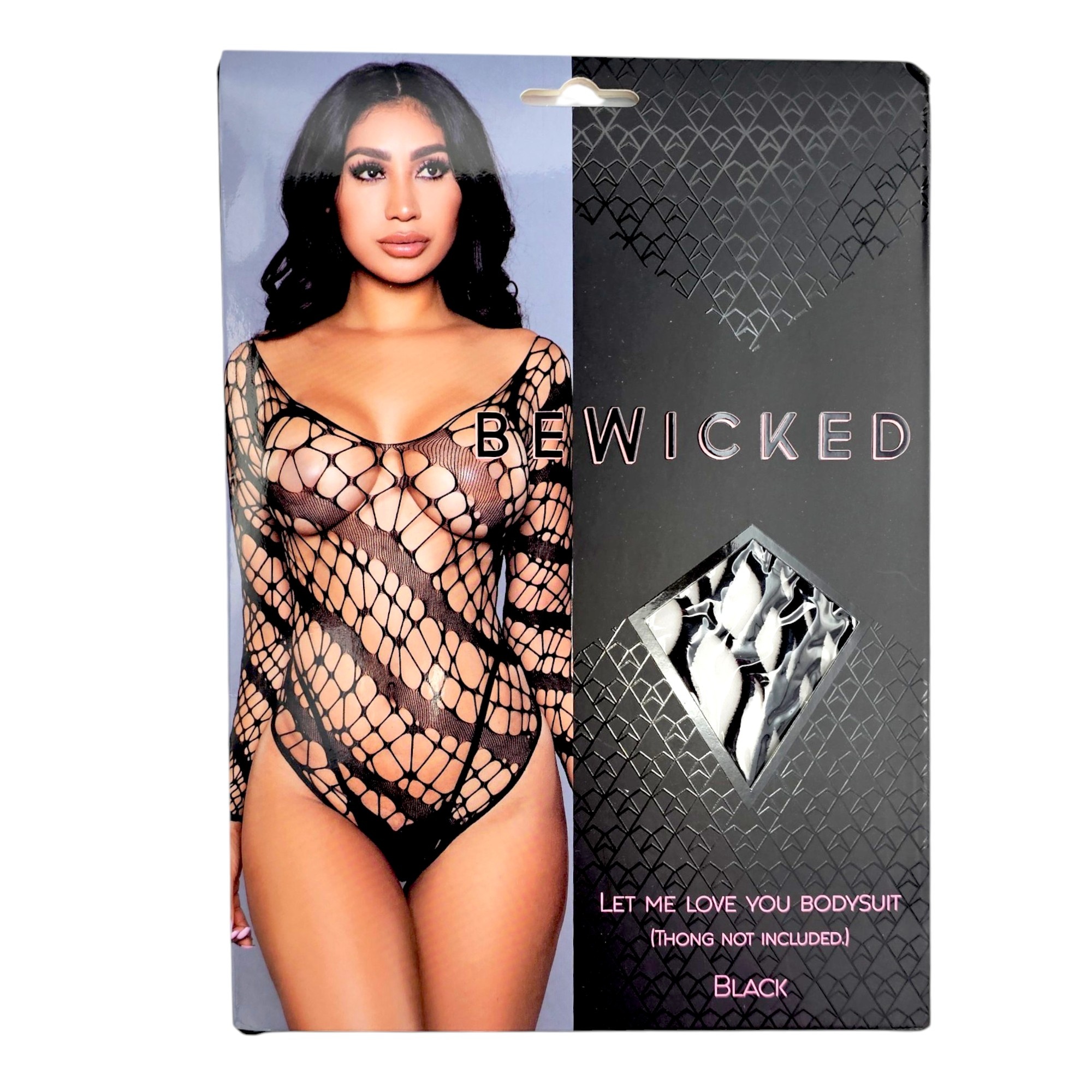 Web Of Love Bodysuit Schwarz | Schulterfrei & Lange Ärmel