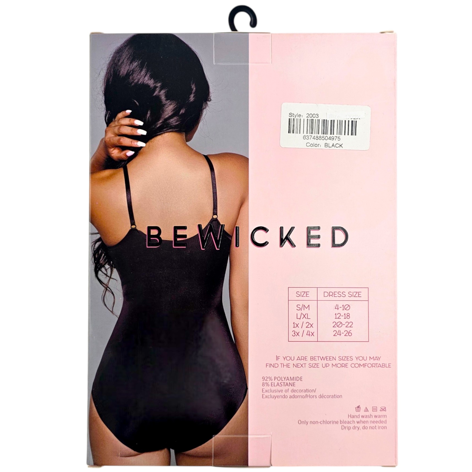 What A Waist Bodysuit L/XL – Slim & Seamless Silhouette Black