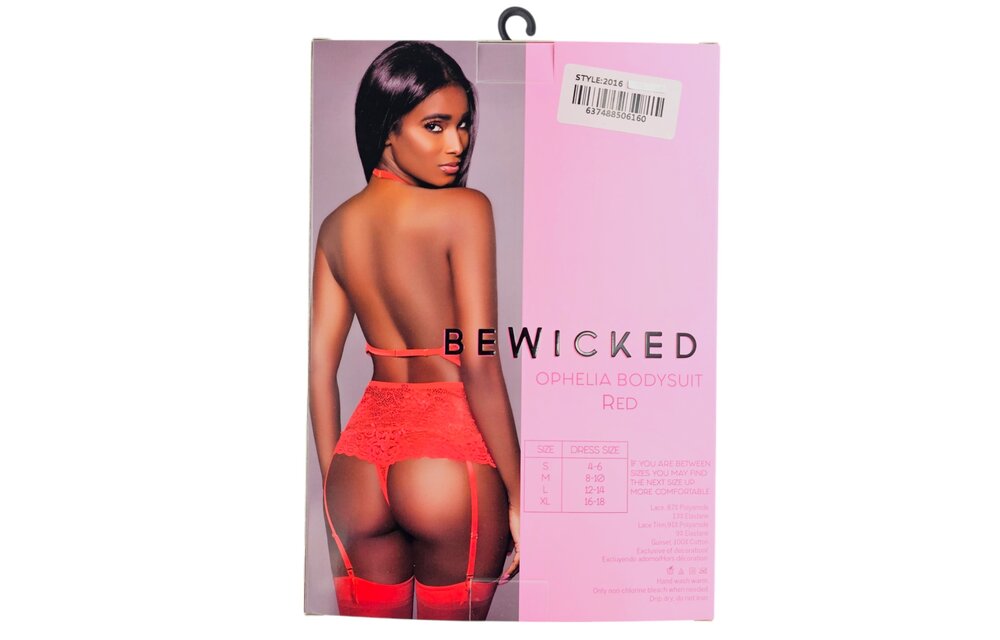 Ophelia Bodysuit Rood | Luxe Satijn & Verleidelijke Jarretels