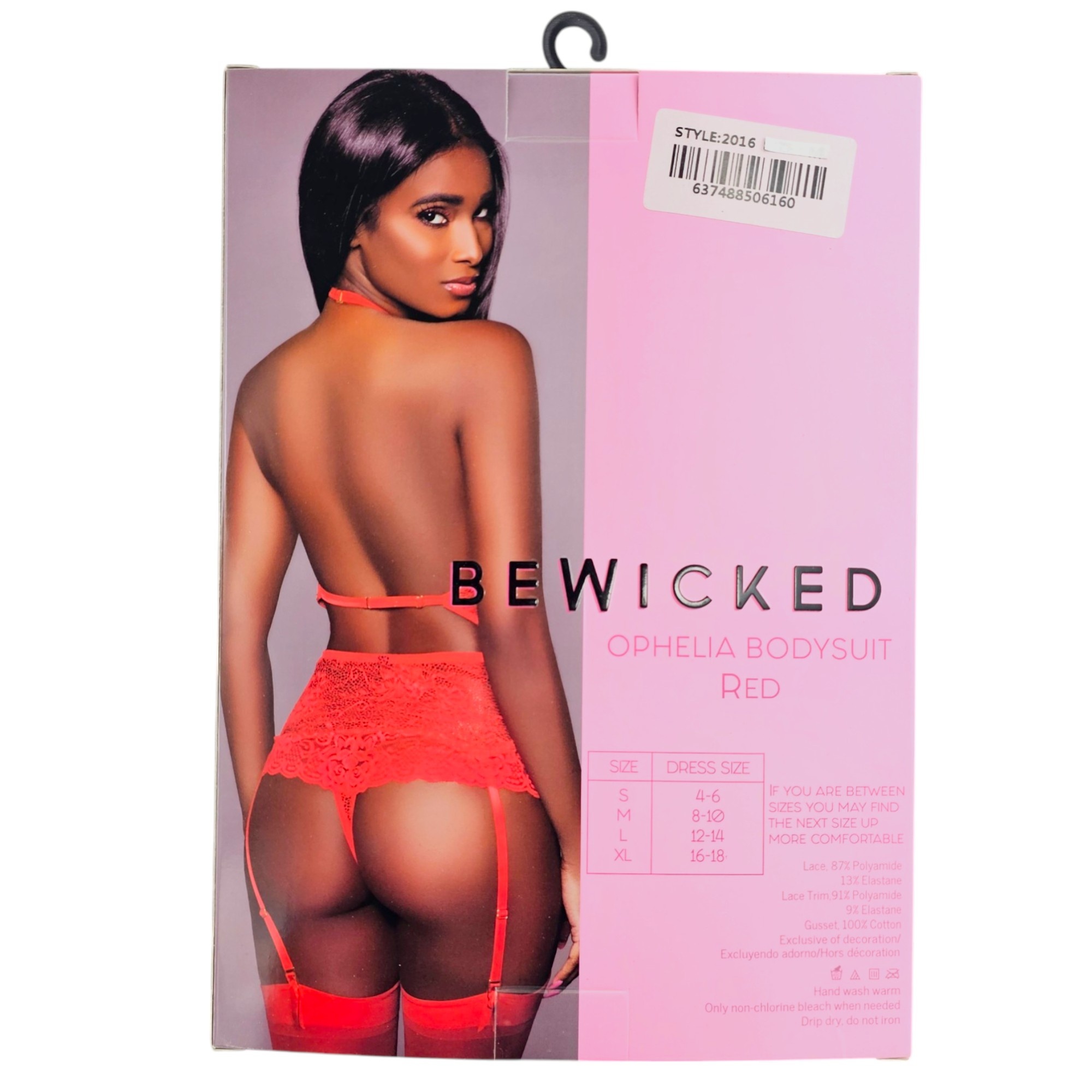 Ophelia Bodysuit Red | Luxurious Satin & Seductive Suspender Straps