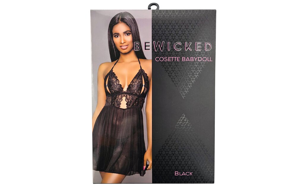 Cosette Babydoll Black 1X | Seductive Lace Lingerie Set