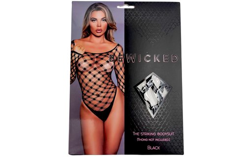 Opvallende Zwarte Bodysuit | Edgy Visnet & Lange Mouwen