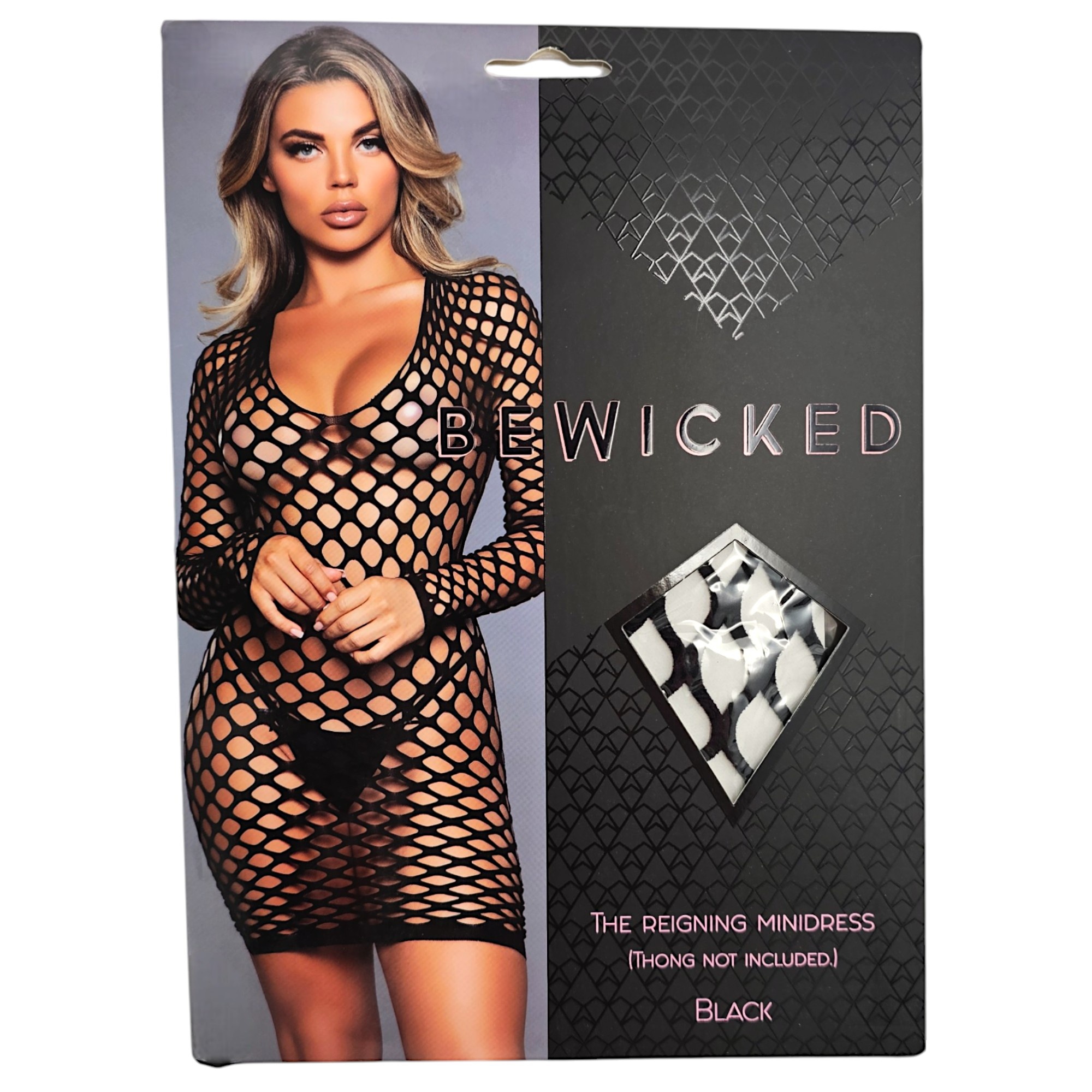 Bewicked Reigning Minikleid – Schwarz, Durchbrochen & Ausgefallen