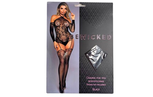Craving For You Bodystocking Schwarz | Verführerische Spitze & Strümpfe