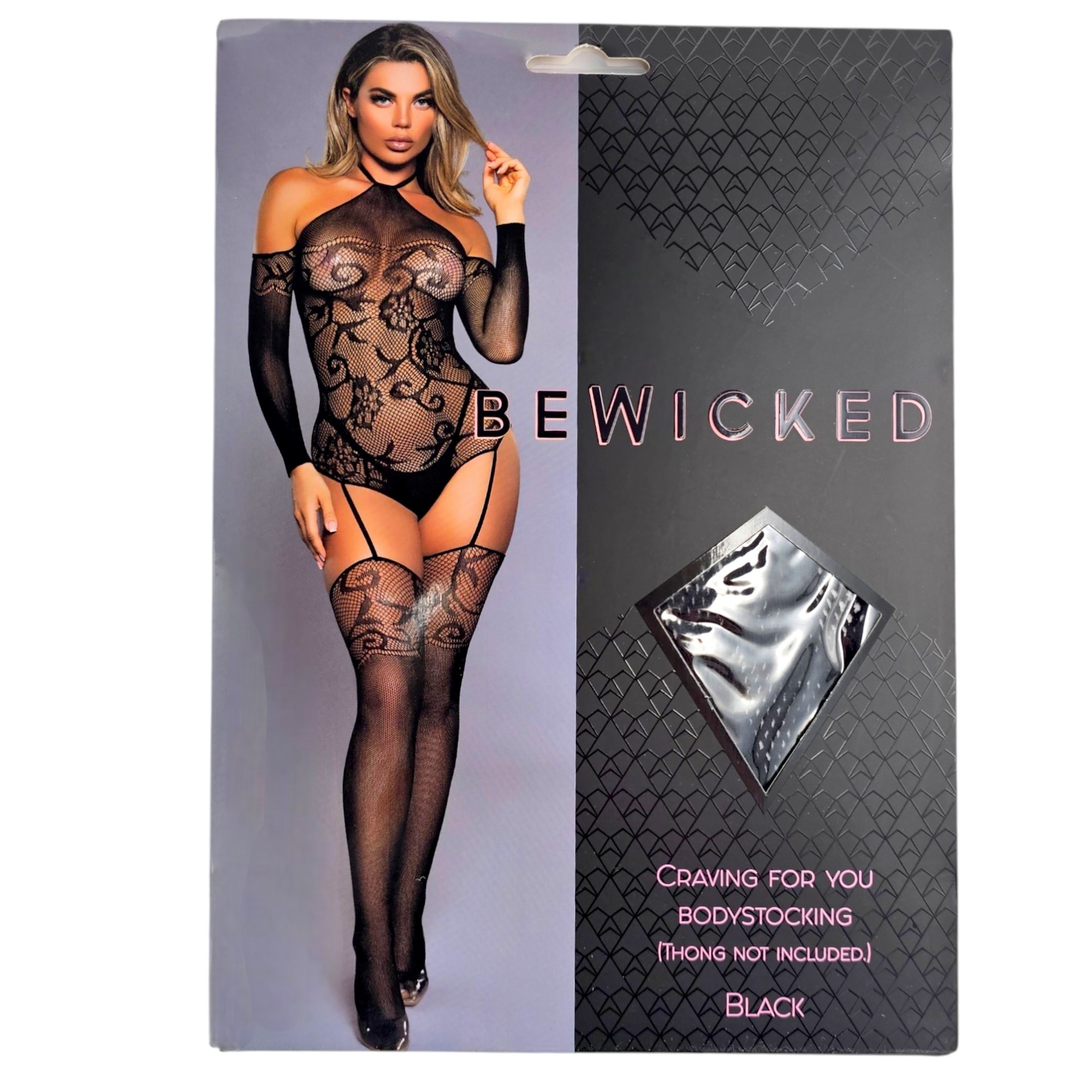 Craving For You Bodystocking Zwart | Verleidelijke Kant & Kousen