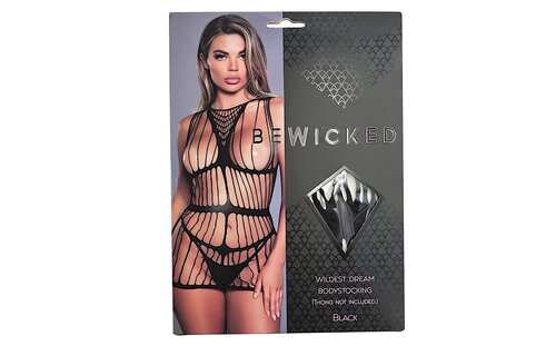 Wildest Dream Bodystocking – Schwarz, verführerische Passform