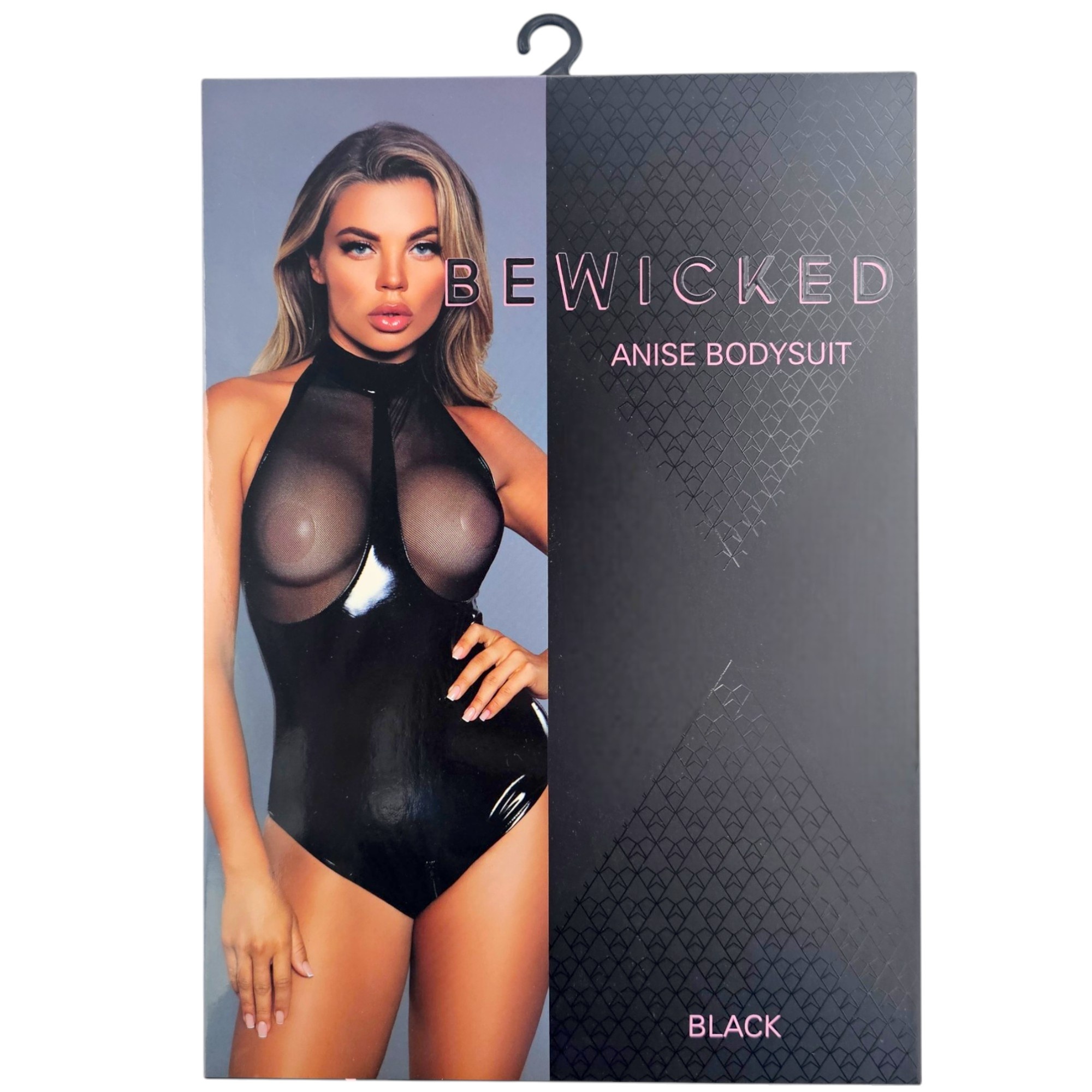 Anise Bodysuit Schwarz L – Cool & feminin Wetlook Mesh