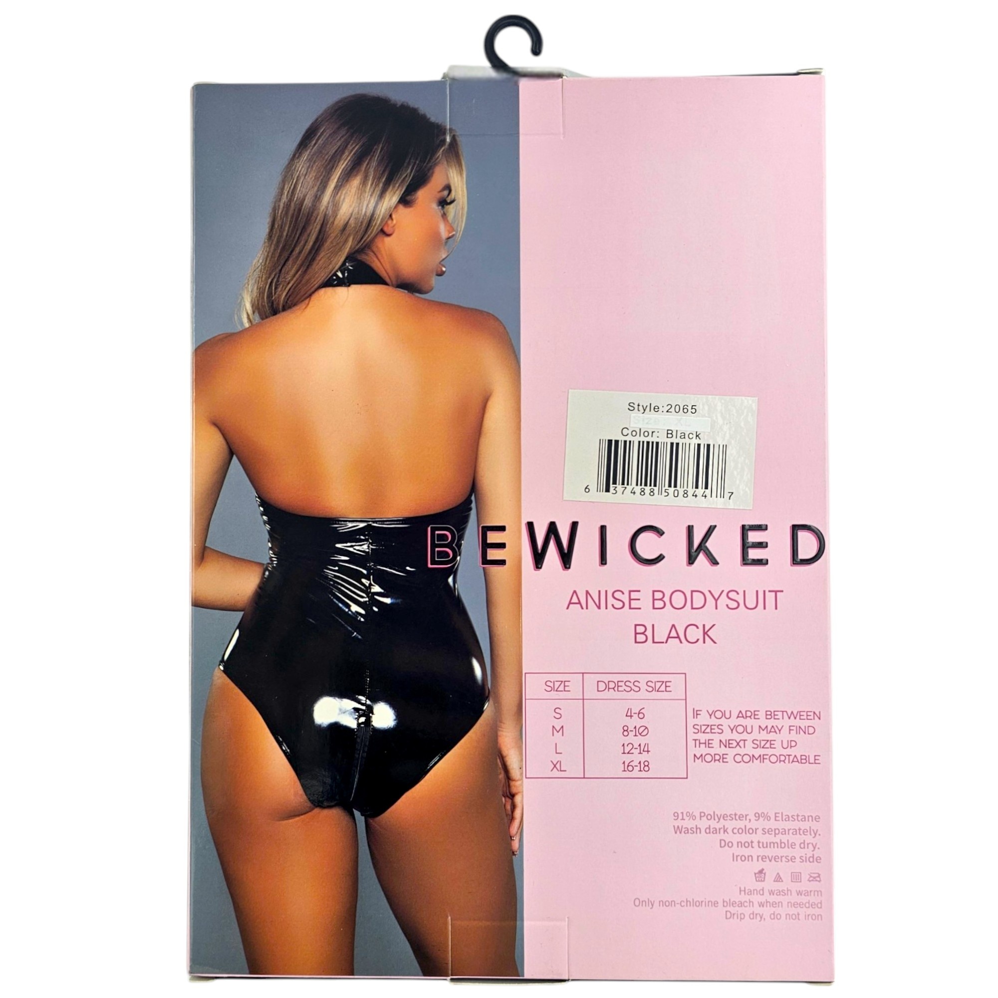 Anise Bodysuit Black L – Cool & Feminine Wetlook Mesh