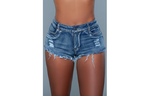 Curves For Days Denim Shorts – Edgy High Waist Jeans Blauw