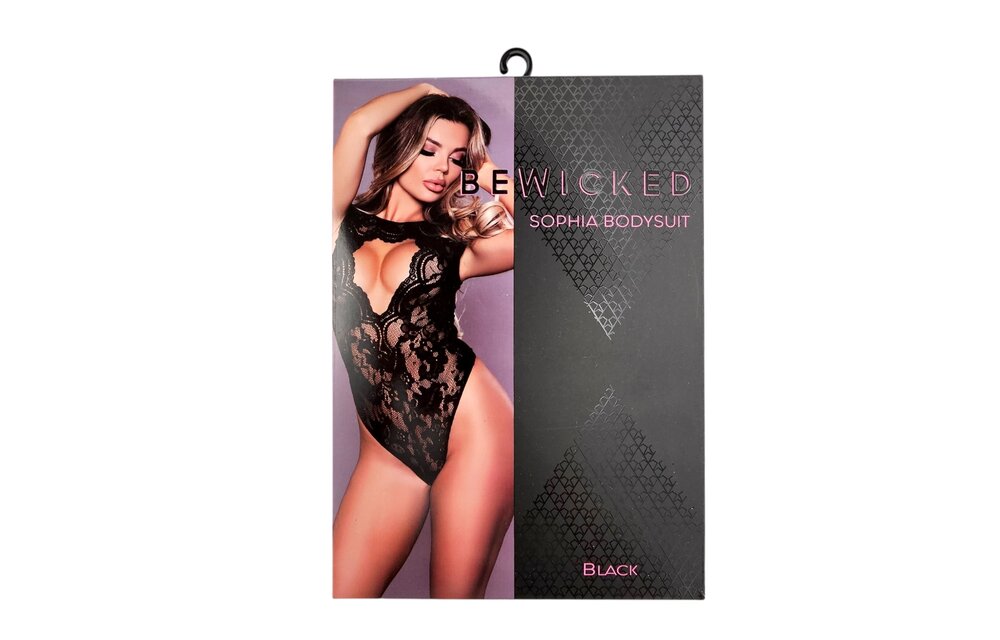 Sophia Bodysuit Zwart Xl – Verleidelijk Kant & Open Decolleté