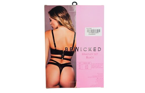 Bradley Set Bewicked Schwarz | Cooles Kunstleder-Dessous M/L