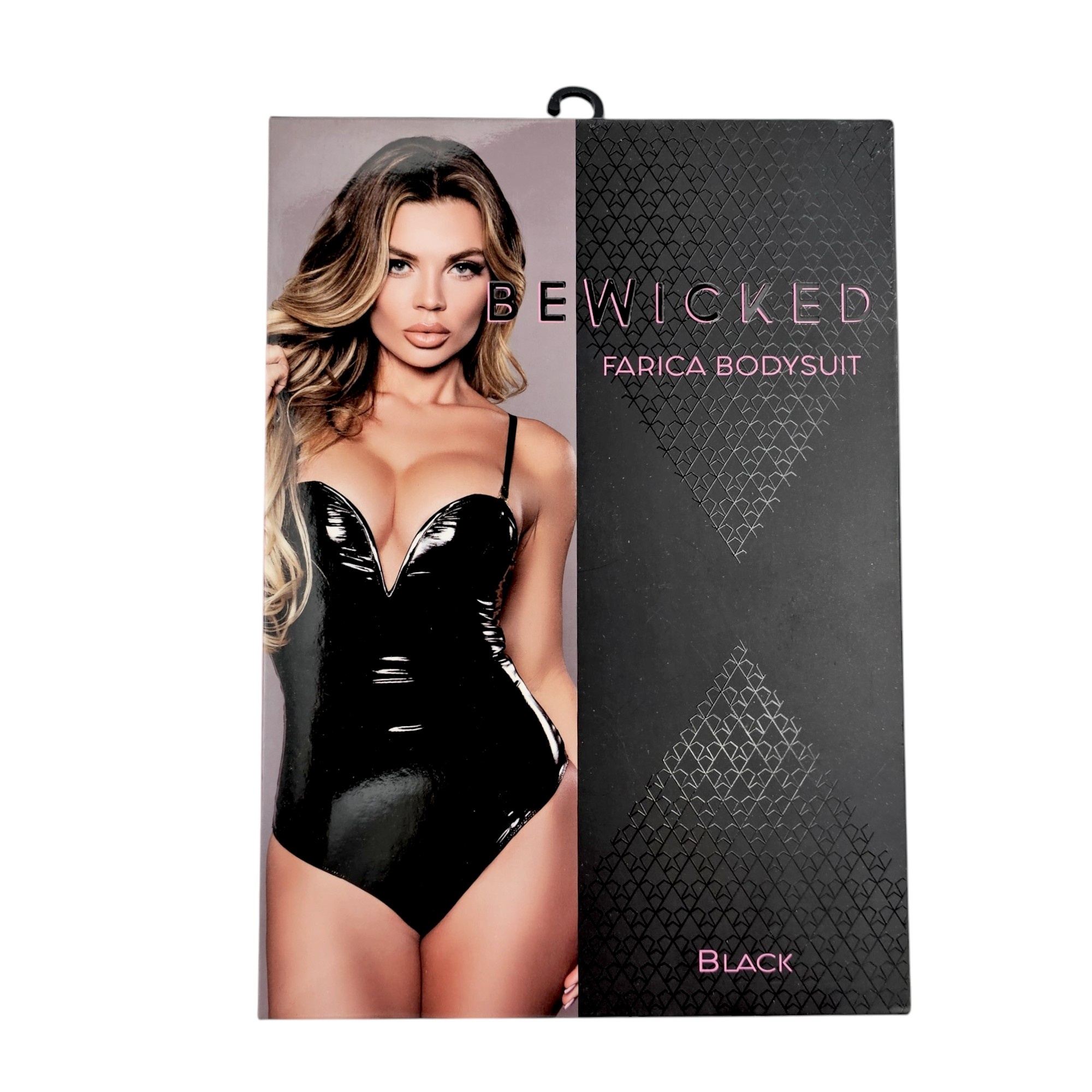 Farica Bodysuit Blk Xl – Strakke Leatherlook & Mesh Design