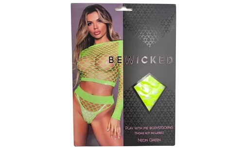 Play With Me Bodystocking Green – Elegant Fishnet Lingerie