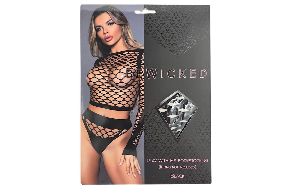 Play With Me Bodystocking Schwarz – Elegante verspielte Verführung