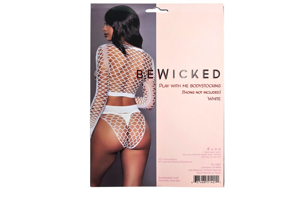 Play With Me Bodystocking White – Sexy Fishnet & Brazilian