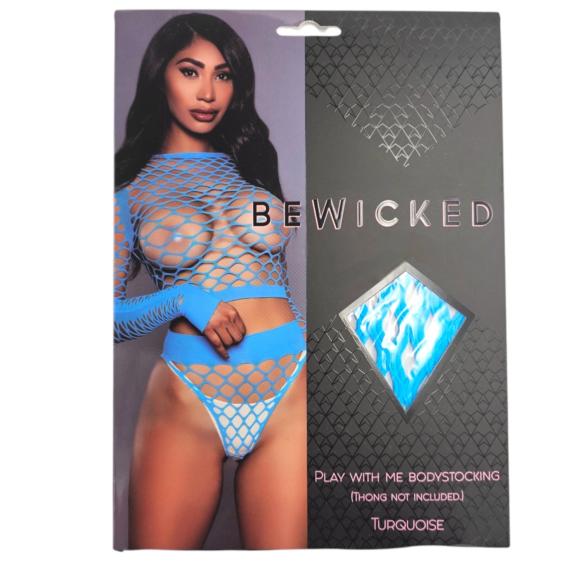 Play With Me Bodystocking Türkis | Elegantes & verspieltes Fischnetz