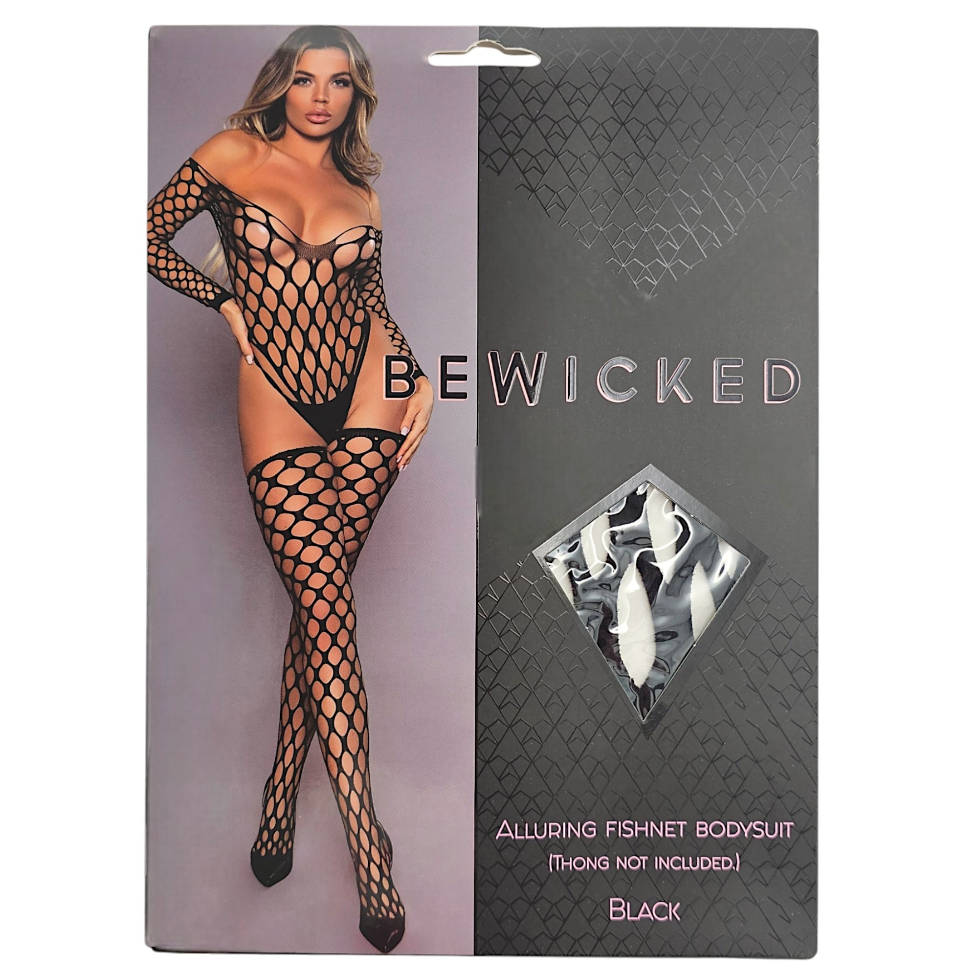 Bewicked Visnet Bodysuit & Kousen Set Zwart – Verleidelijk