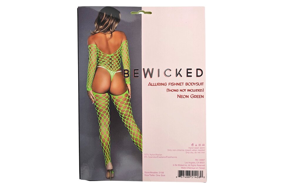 Fishnet Bodysuit & Stockings Green - Elegant & Seductive