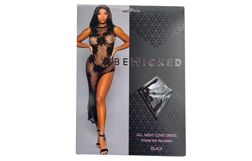 All Night Long Blumenkleid Schwarz | Verführerischer Seitenschlitz