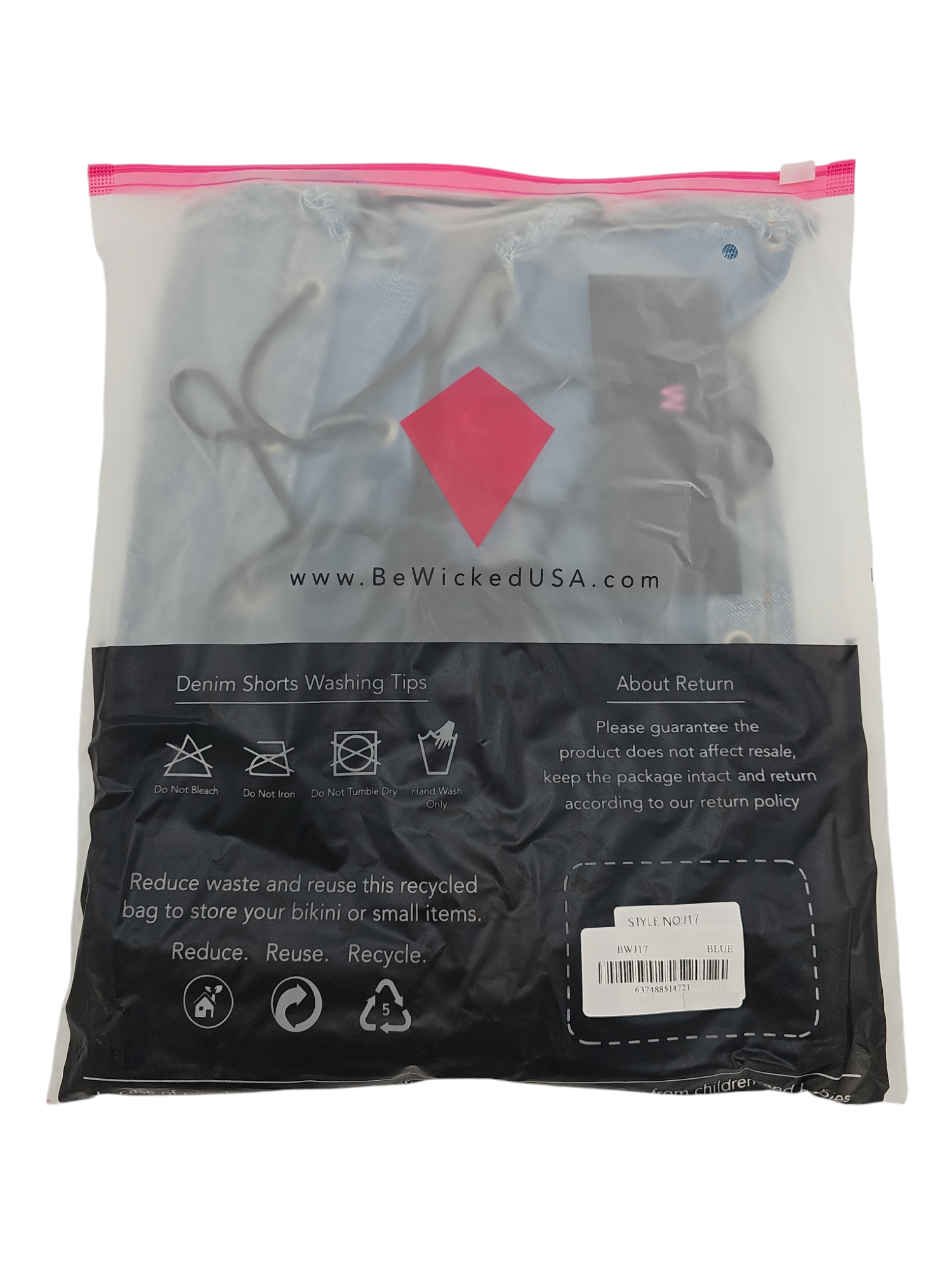 Tie Me Up Shorts Bl/L – Sexy Jeansshorts mit Schnürverschluss