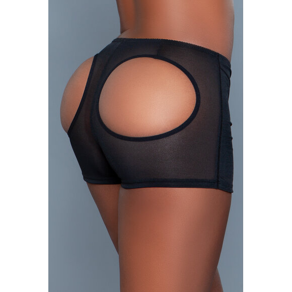 Butt Booster Boyshort Zwart S - Verhoog Silhouet & Comfort