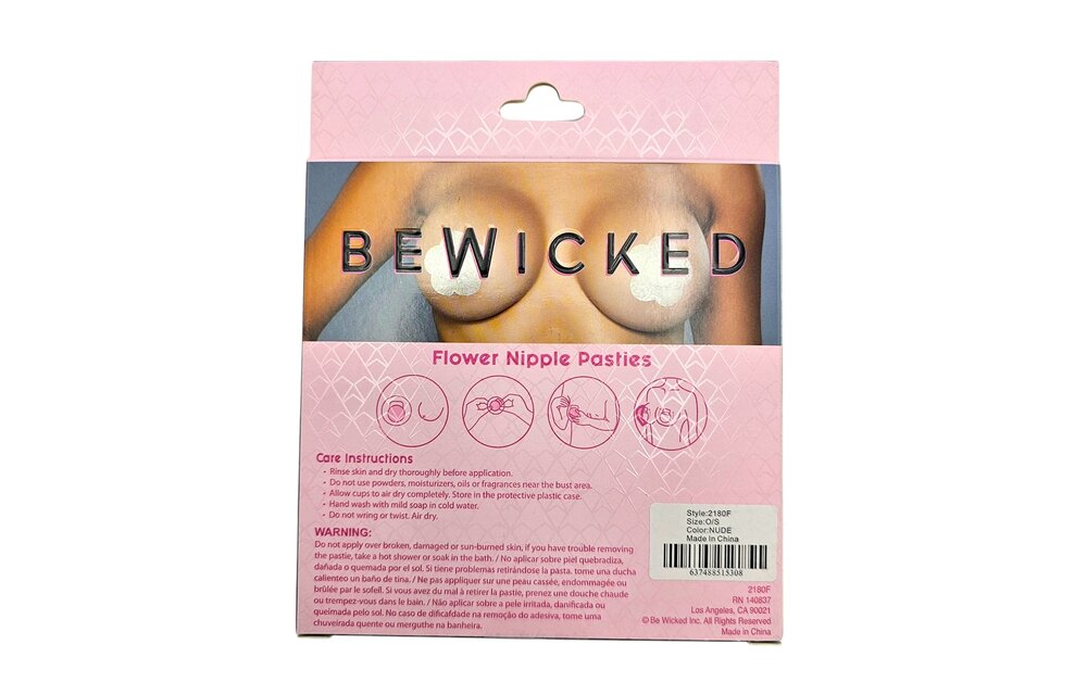 Blumenförmige selbstklebende Nippelpasties mit Spitze – 3 Paar