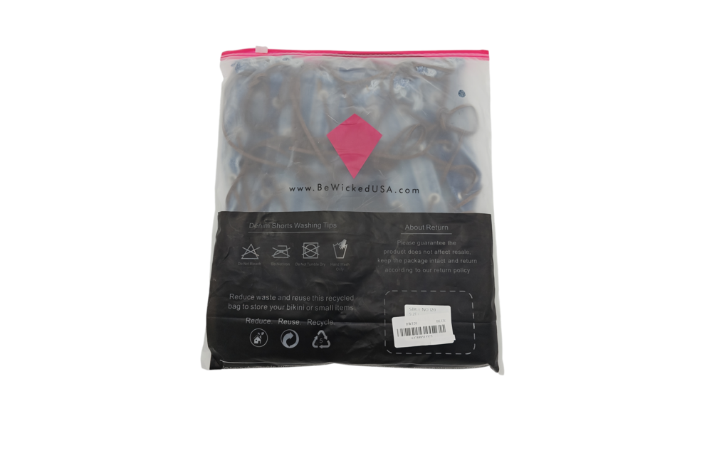 Keep Me Tied Up Denim Shorts | Verstellbarer Schnürverschluss Blau