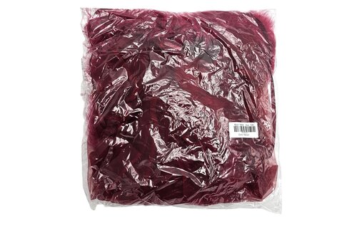 Chique Korte Chiffon Kimono Burgundy Met Imitatiebont | Bewicked