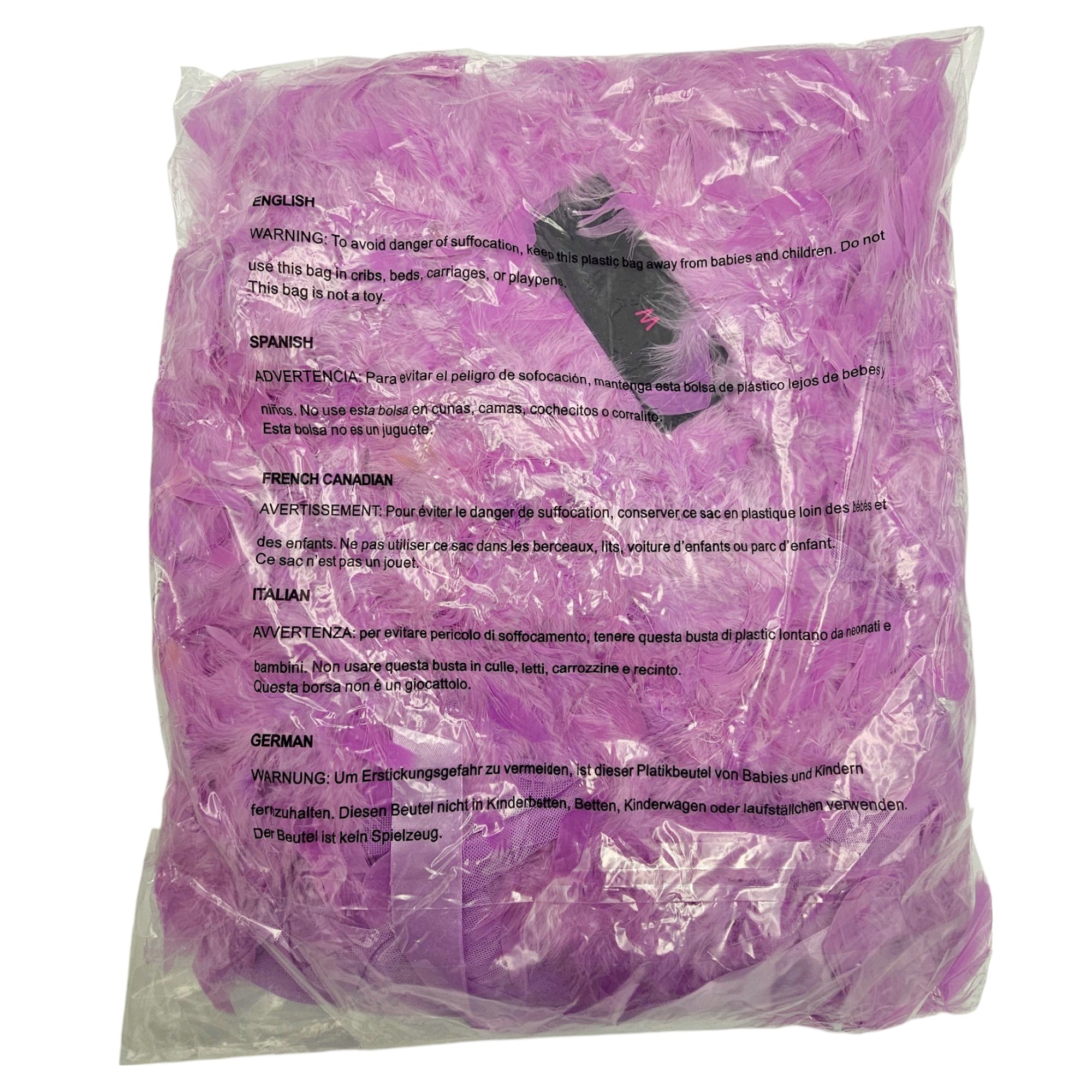 Lux Robe Lav – Short Chiffon Kimono With Feather Boa Lilla