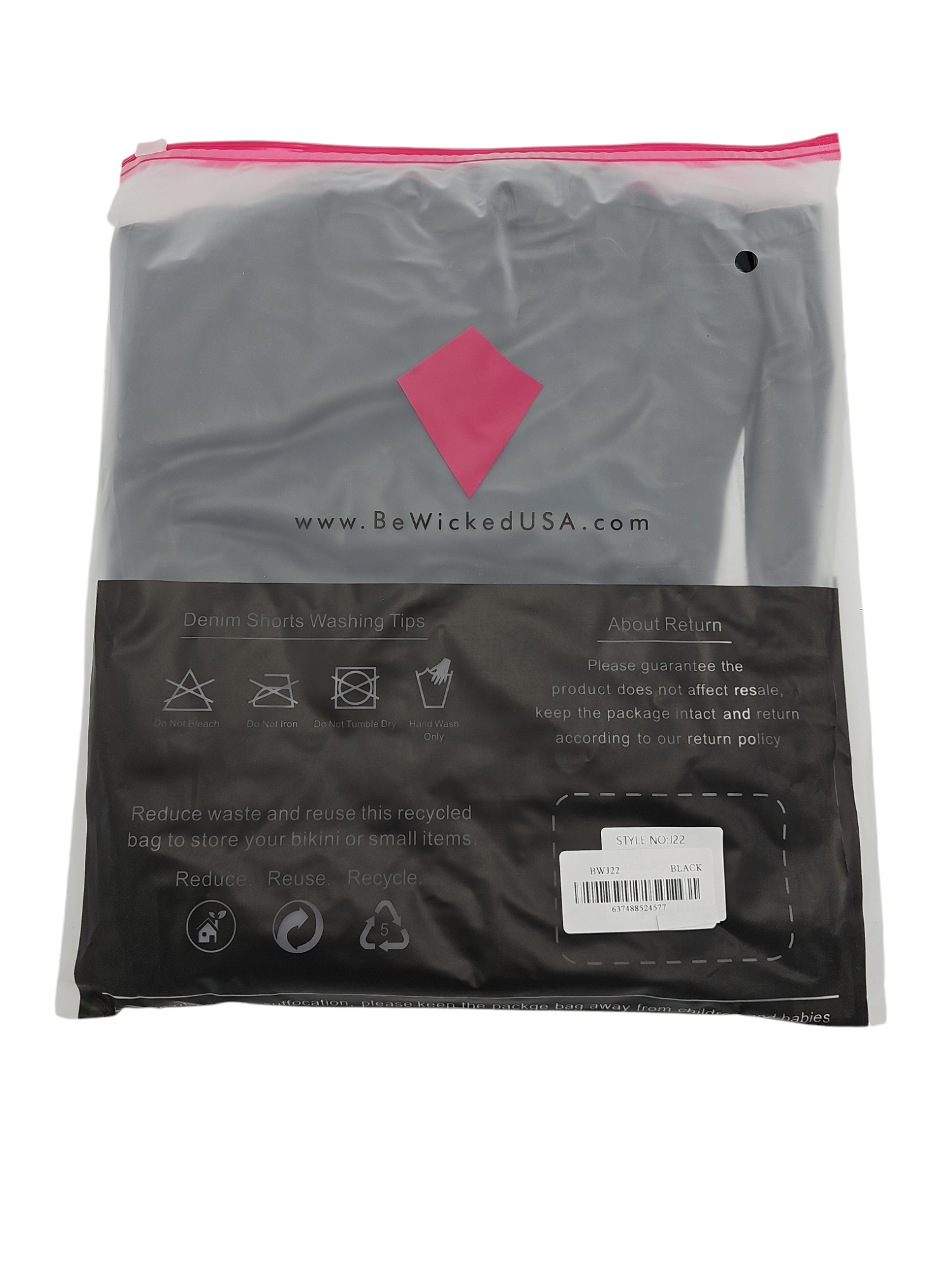 Stay Up All Night Shorts Black | Shiny & Retro Trendy