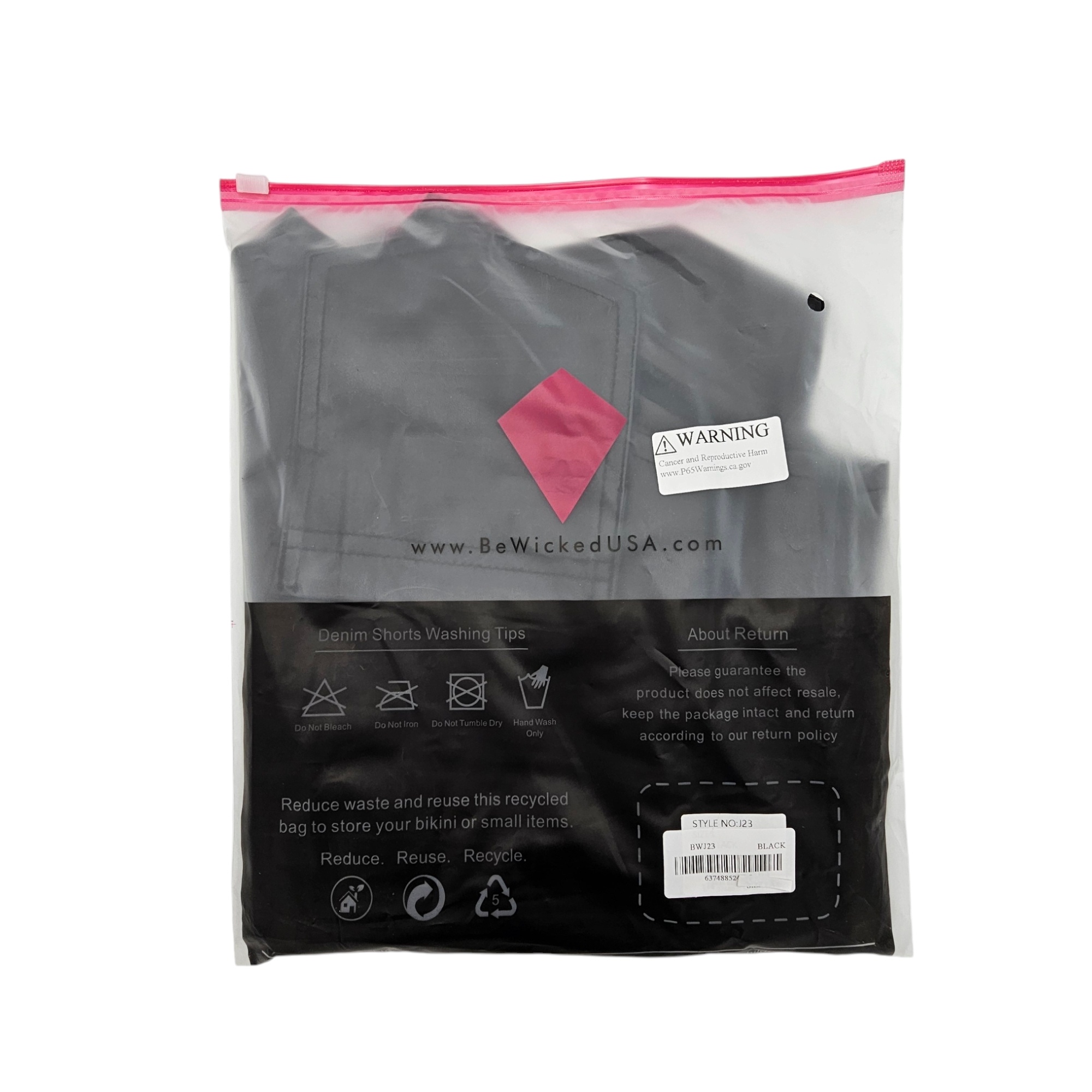 Deep In My Soul Lederoptik-Shorts Schwarz | Cool & stilvoll